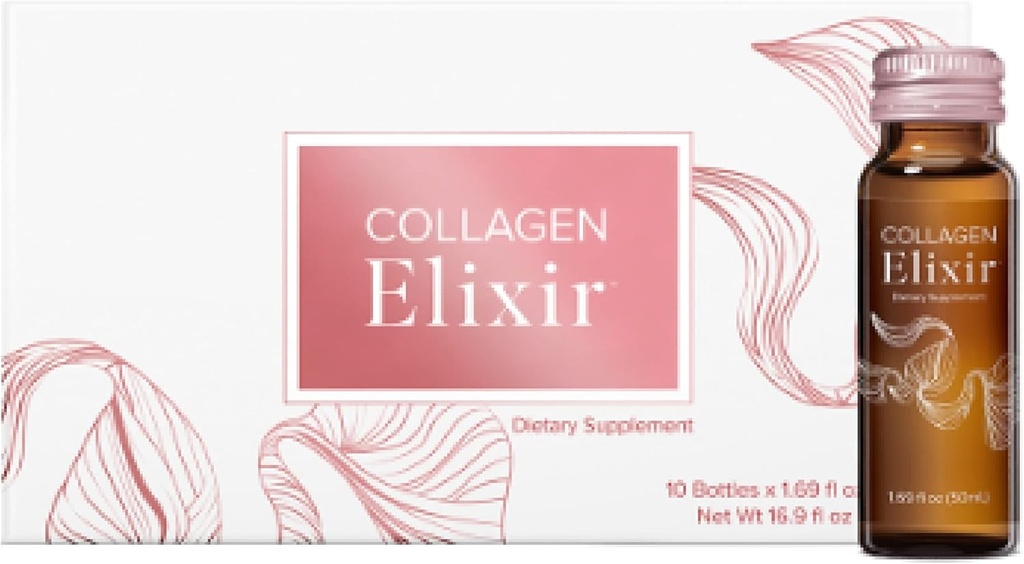 Isagenix Collagen Elixir - Drink with Marine Collagen Peptides - Support a Youthful Appearance with Vitamin C, Zinc & Biotin - 50 mL