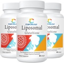 Liposomal Glutathione Softgels, Ausorción Mejorada - Entrega Liposomal, Forma activa L-Glutathione, Celular, Función Inmune " Detox Hígado, Rico en Fórmula Antioxidante, Gluten Free, 180 Softgels