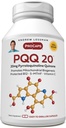ANDREW LESSMAN PQ 20mg - 120 Capsules - 20mg Pyrroloquinoline Quinone, Natural Protective Compound soporta órganos vitales, corazón, cerebro, hígado, sistema inmunológico. Biogénesis mitocondrial, sin aditivos