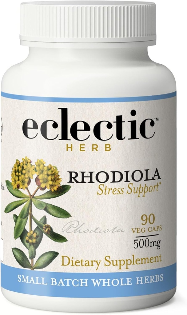 Eclectic Rhodiola 500 Mg Fduv, Azul, 90 Conde