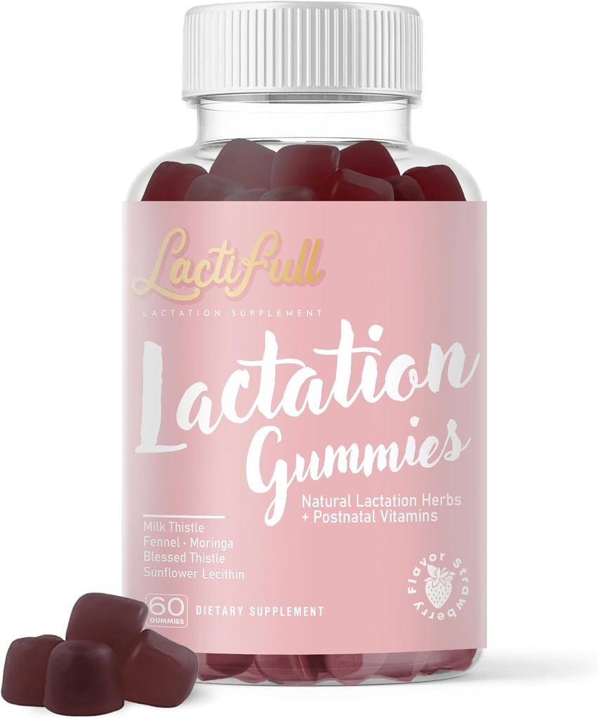 Milk Multiplier Lactation Postpartum Gummies - Apoyo postnatal Vitaminas Suplemento de Enfermería Lactancia materna - Aumentar la producción de leche Multivitaminas para Mujeres