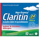 Claritin 24 HR Medicina de la alergia no somnolienta, tabletas de antihistamínico de Loratadina, 10 Ct