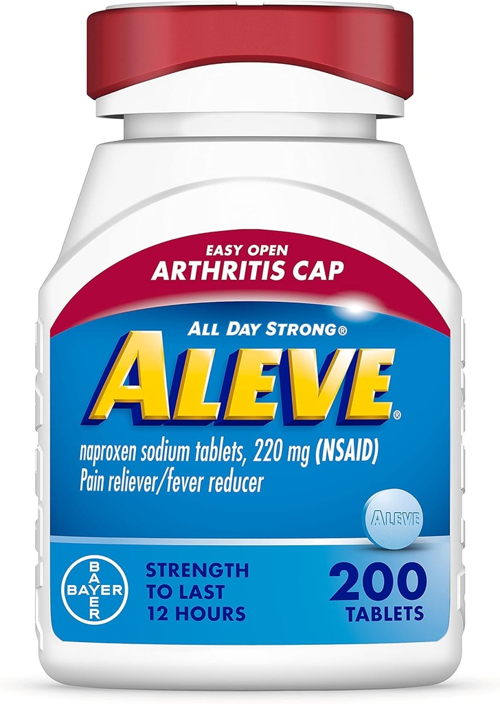 Aleve Easy Open Arthritis Cap Tablets, Naproxen Sodium for Pain Relief ‐ 200 Conde