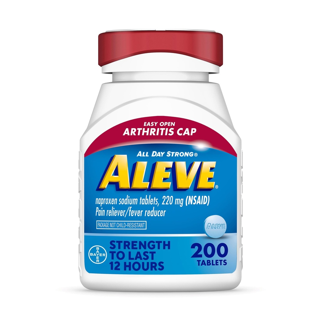 Aleve Easy Open Arthritis Cap Tablets, Naproxen Sodium for Pain Relief ‐ 200 Conde