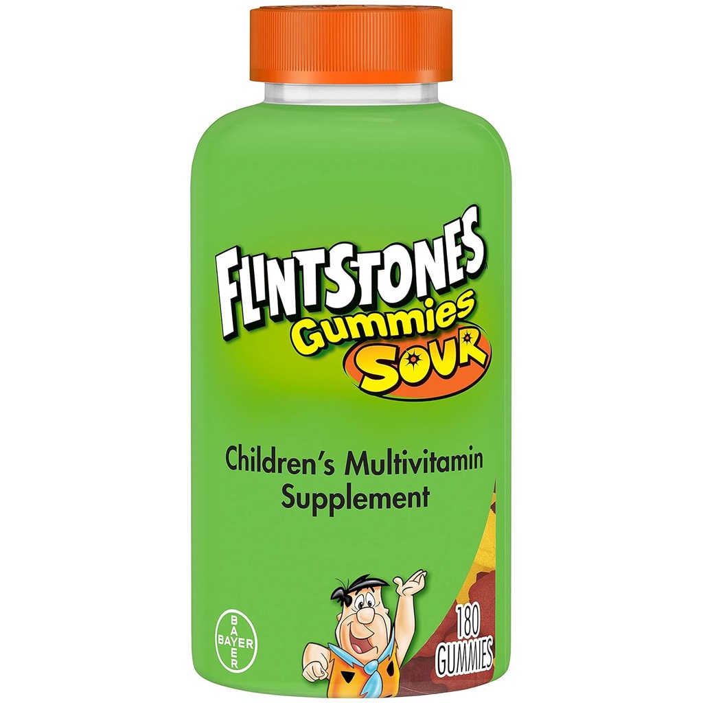 Flintstones -Sour Gummies - 180 Conde- 3 pack