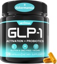 GLP-1 Suplemento con Akkermansia Probiotics, Prebiotics Fiber, Berberine, Green Tea Extract, Ceylon Cinnamon, Turmeric, Cayenne Pepper - Support GLP-1 Naturalmente, Gut, Energy, Hombre Mujeres - 120 cápsulas