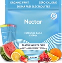 Nectar Energy Booster - Organic Caffeine, B12 & Electrolytes - Sugar Free & Zero Calorie – Healthy Coffee, Energy Drink & Soda Alternative – Hydration & Energy Supplement (Variety 30 Powder Packets)