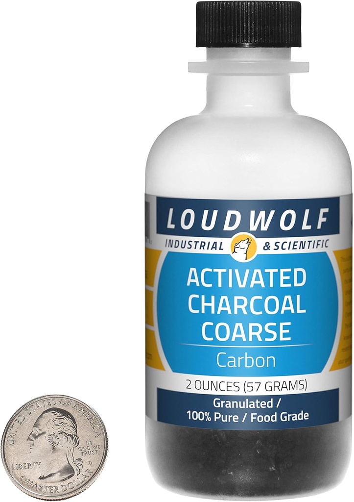 Activated Charcoal / 2 Ounce Bottle / 100% Pure Food Grade/Granulated/USA