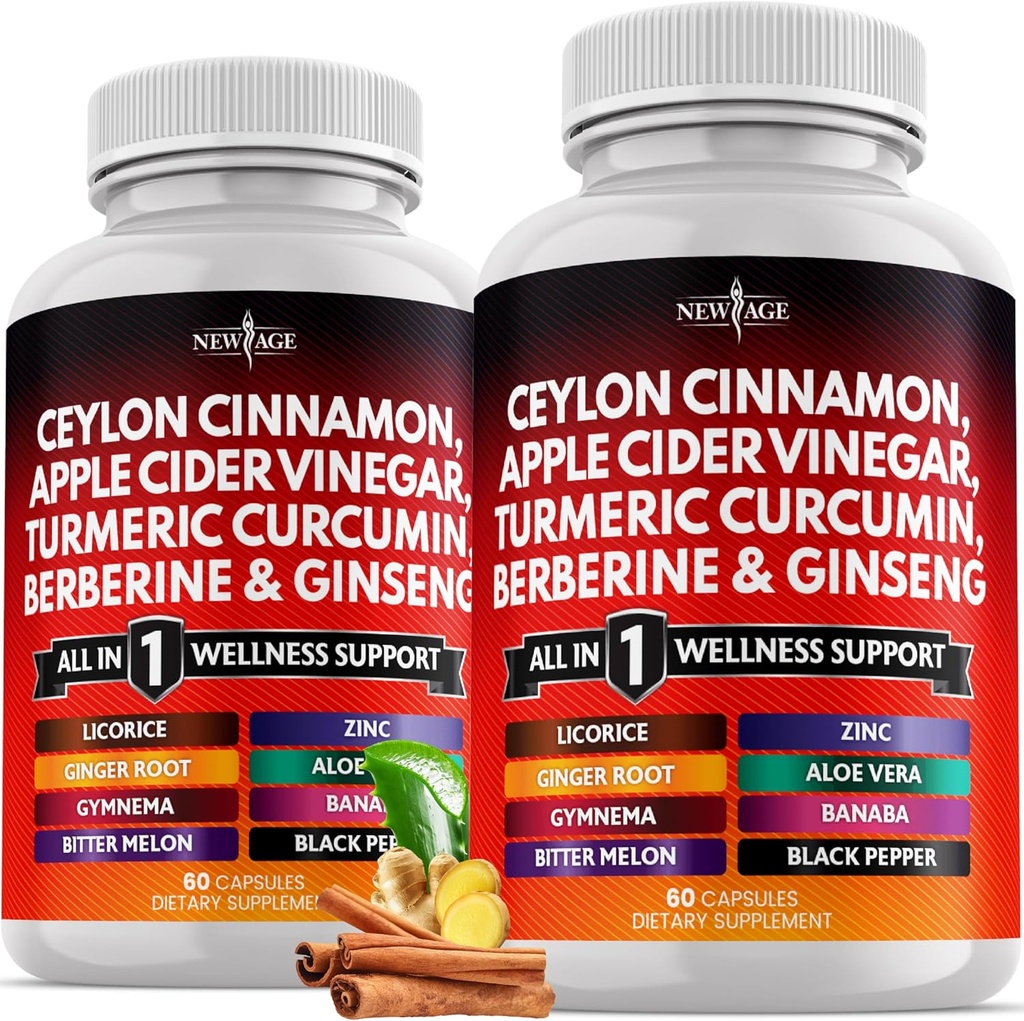 Ceylon Cinnamon, Turmeric, Apple Sider Vinegar, Ginseng, Aloe Vera, Berberine Plus Banaba, Ginger Root - 120 Conde