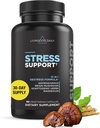 Livingood Daily Stress Support, 12-in-1 Suplemento con Ashwagandha, Reishi Mushroom, Vitamina B6, Herbs Adaptógenos &amp; Magnesio, soporta Mood & Calm, Gluten Free, Vegan, 60 cápsulas vegetarianas