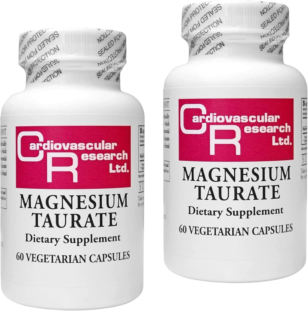 Investigación cardiovascular Magnesio Taurate - 125 mg Magnesio Elemental -120 Conde (60 X2)
