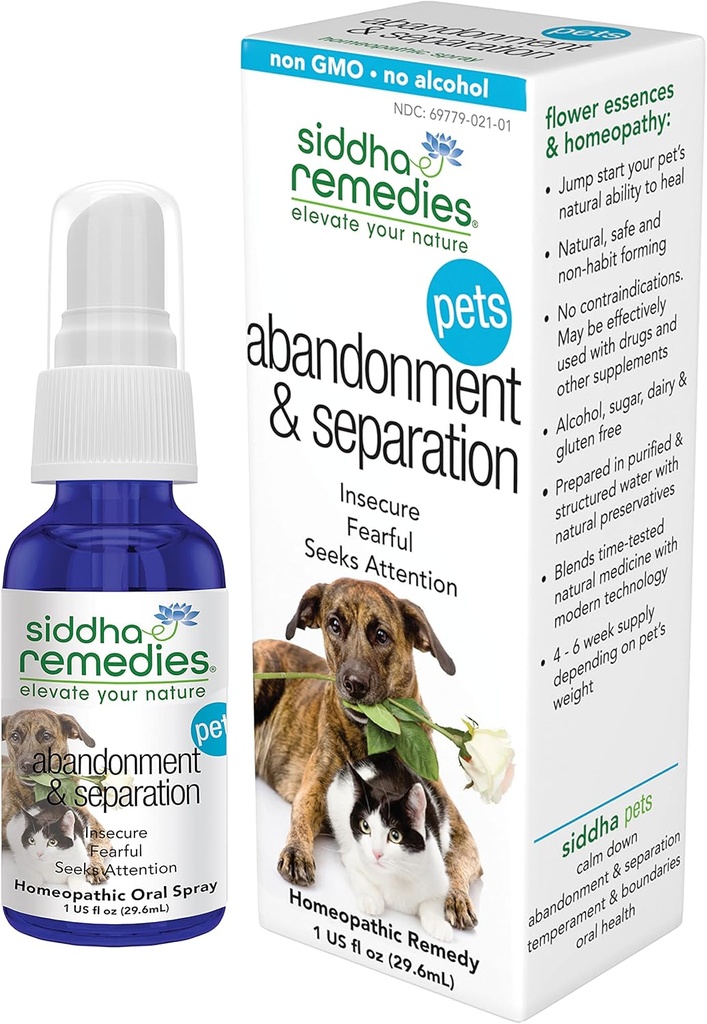 Siddha remedia Abandonment " Separation for Pets  tolera Natural Homeopathic Remedy for Dogs, Cats, and Animals ← Naturalmente ayuda a los animales con miedos y comportamientos obsesivos.