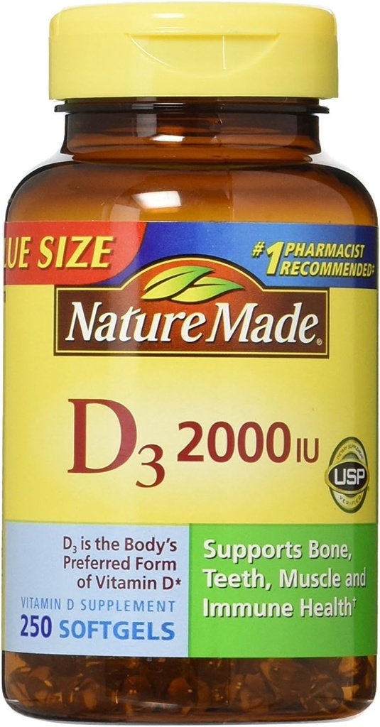 Nm Vit D 2000iu Tamaño 250ct Nature Made Vitamina D 2000iu 250ct