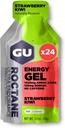 GU Energy Roctane Ultra Endurance Energy Gel, Vegan, Gluten-Free, Kosher y Dairy-Free On-The-Go Sports Nutrition for Running, Biking, Hiking or Skiing, Strawberry Kiwi (24 Packets)