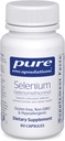 Encapsulaciones puras Selenium - 200 mcg - para la función celular sana, sistema inmunológico " Defensas antioxidantes - Suplemento mineral - Vegan " Gluten Gratis - 60 cápsulas