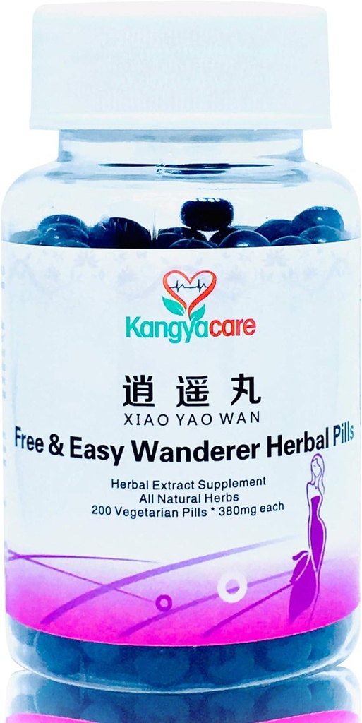 Xiao Yao Wan 逍遥丸- Gratis &amp; Easy Wanderer Herbal Pills - Soporte Ciclos irregulares, síndrome premenstrual, estrés, malestar mamario, menopausia - promover la salud de las mujeres - todo natural -200ct (1)