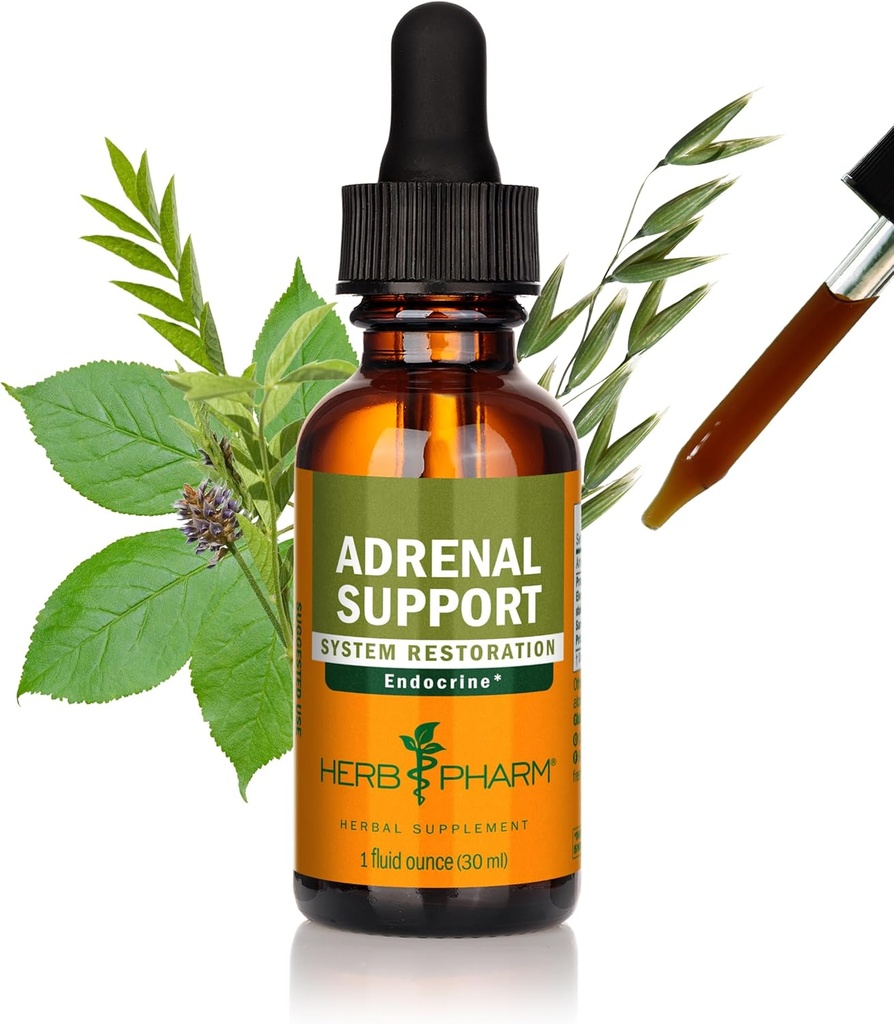 Herb Pharm Soporte Adrenal Fórmula Herbal Líquida con Eleuthero y Extractos Líquidos de Licorice - 1 onza