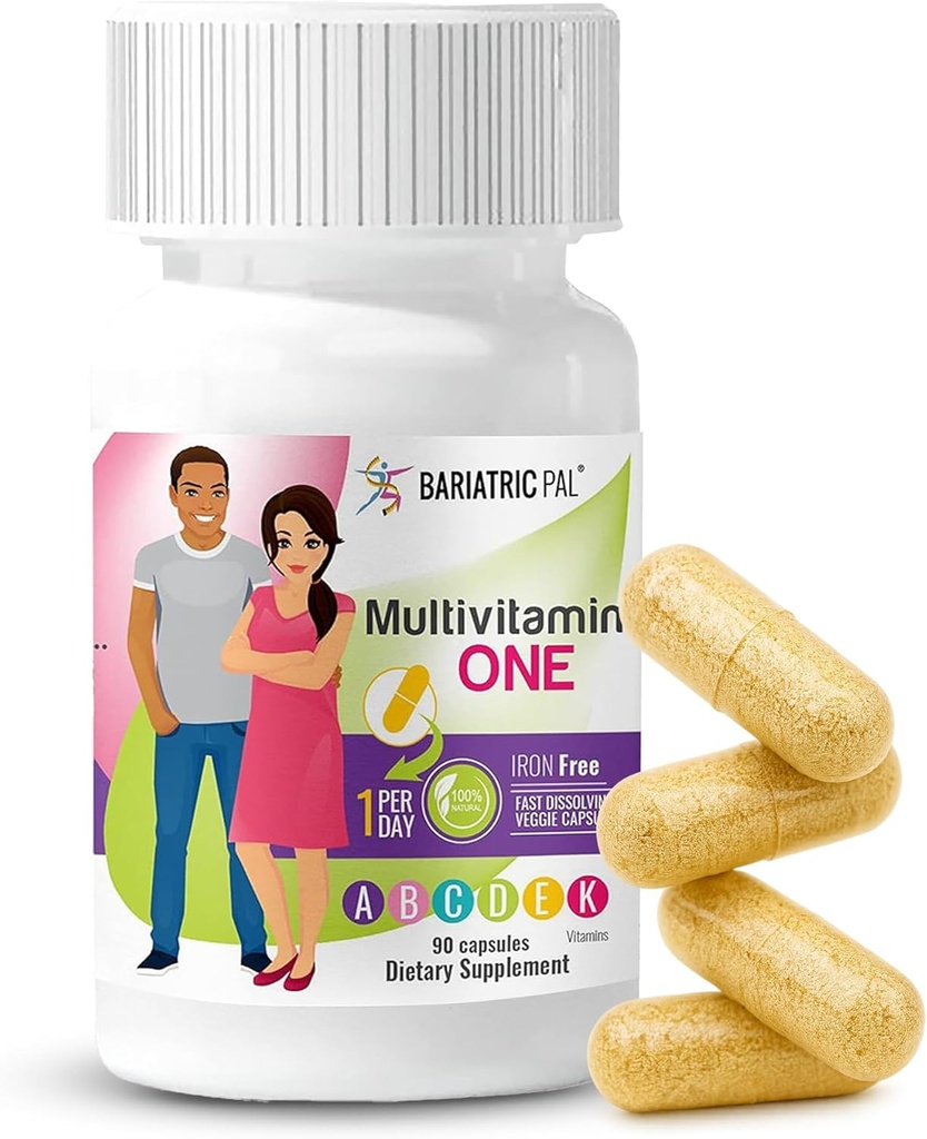 BariatricPal Multivitamina ONE 1 por día! Cápsula multivitamina Bariatrica Iron Gratis Silencio Fácil de Tragar Cápsula ANTE Vitamina para Cirugía Bariatrica Pacientes Ø 90 Cuenta (3 Mes de Suministro)