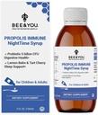 Bee and You Propolis Nighttime Syrup with Probiotic, Vitamin C, and Elderberry - Gentle Formula for Adults &amp; Kids, 5 Fl Oz