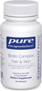 Encapsulaciones puras Complejo de Biotina Pelo &amp; Esquí ← Complejo Biotin para el cabello y la piel saludables ← 60 cápsulas