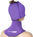 ComfiTECH Cold Cap and Neck Ice Pack Wrap Gel Combo, Care Package for Head and Cervical, Purple