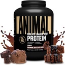 Animal Whey Isolate Protein Powder - Loaded for Pre & Post Workout Muscle Builder and Recovery with Digestive Enzymes for Men & Women - 25g Protein, Great Taste, Low Sugar - Brownie Batter 4 lbs