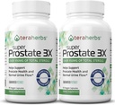 Tera Herbs Super Prostate 3X - Control de vejiga, Equilibrio hormonal &amp; Apoyo para la Prostata Ampliada & Urination Frequent - Suplementos de próstata para hombres w / beta Sitosterol no Saw Palmetto (2 Pack)