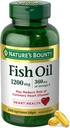 Suplementos de la naturaleza Bounty Fish Oil Omega 3 - Apoya la salud del corazón, 1200 Mg Fish Oil, Omega-3, 200 Softgels (Pack of 1)