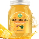 18.5OZ Sea Moss Gel, Raw Flavored Irish Seamoss Gel Immune y Digestive Support Vitamin Mineral Supplements, Pineapple