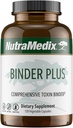 NutraMedix Binder Plus - Detoxificador Corporal Toxina Integral - Prebiótico Antioxidante Soporte + Inulina, Bentonita, Aloe Vera, Carcoal Activado, Minerales Fulvicos " Chitosan (120 cápsulas)