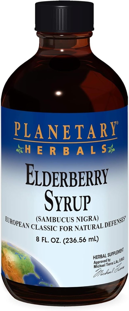 Herbals planetarios Syrup de arándanos, 8 fl oz (236.56 ml) Vidrio