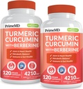 5-en-1 Suplemento de la Curcumina Turmérica Orgánica (4210mg) con Berberina, Ceilán Cinnamon Bioperina y Ginger Suplementos para Conjunto, Corazón, Gut, " Apoyo Metabólico (120 ct) (Pack of 2)