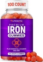 LifeCentricHealth Iron Gummies for Adults &amp; Kids ← Biotin Zinc Vitamina B Folic Acid Gummies ← Vegan Gluten Free for Women &amp; Men