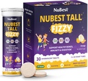 NuBest Tall Fizzy - Bone Strength, Inmunity, Digestive Health for Kids Age 4+ " Adolescents ← Probiotic, Calcium, Magnesium from Red Marine Algae, Vitaminas latitud 30 Orange Effervescent Tablets  Pack 3