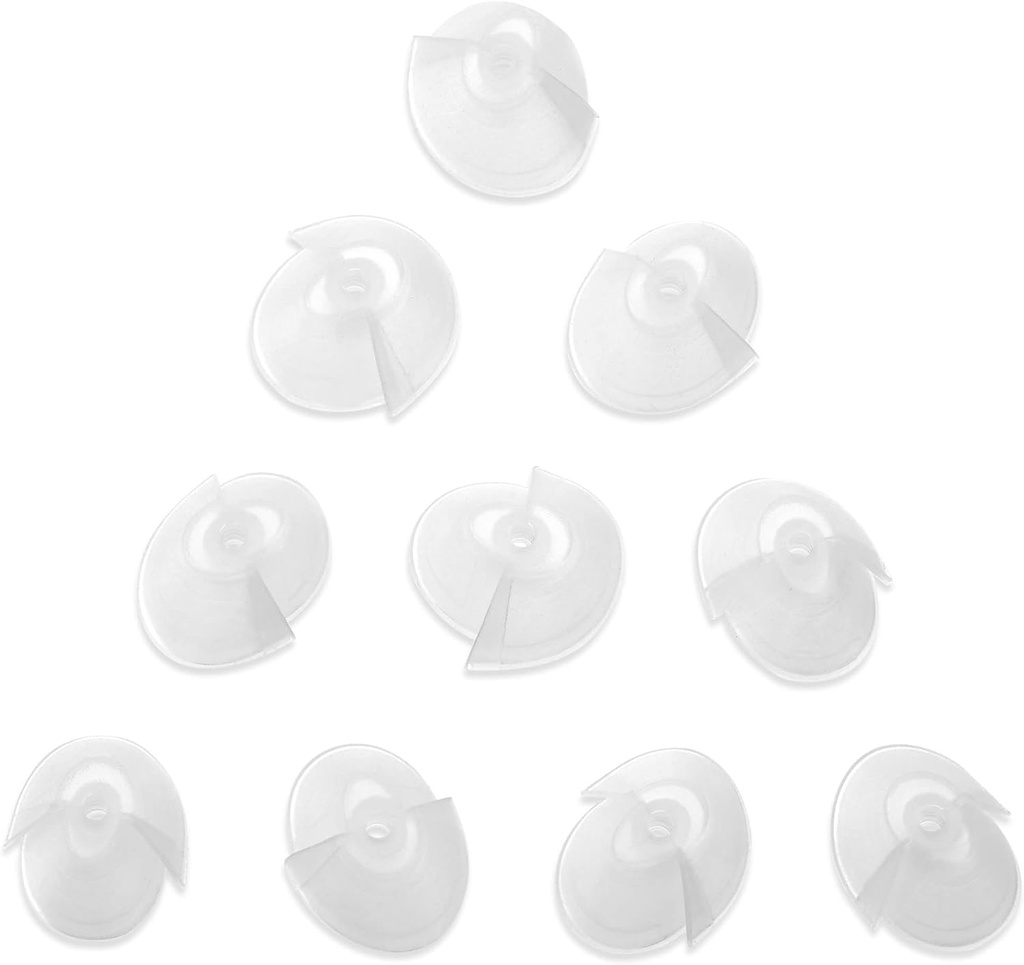 MEDca Hearing Aid Standard Receptor Tulip Domes Compatible con GN Resound Sure Fit - 10-Pcs Universal Invisible Tip Replacement Ear Domes for BTE PSAP Hearing Amplifiers and Open Fit Models, Clear Fit