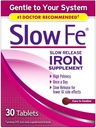 Slow Fe Slow Release Iron Suplemento - 30 Tablets, Pack of 4