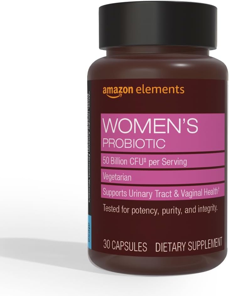 Elements One Daily Women's Probiotic, Support Urinary Tract and Vaginal Health, 50 Billion CFU (7 cepas), Lactobaccilus y Bifidobacteria blend, 30 cápsulas