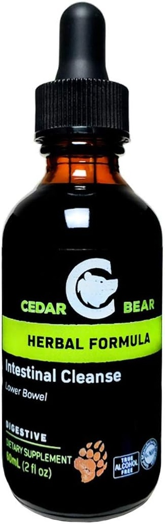 Cedar Bear Intestinal Limpiar un Suplemento Herbal Líquido que Modera El Medio Ambiente del Sistema Digestivo, Permitiendo Flora Beneficial a Flourish 2 Fl Oz
