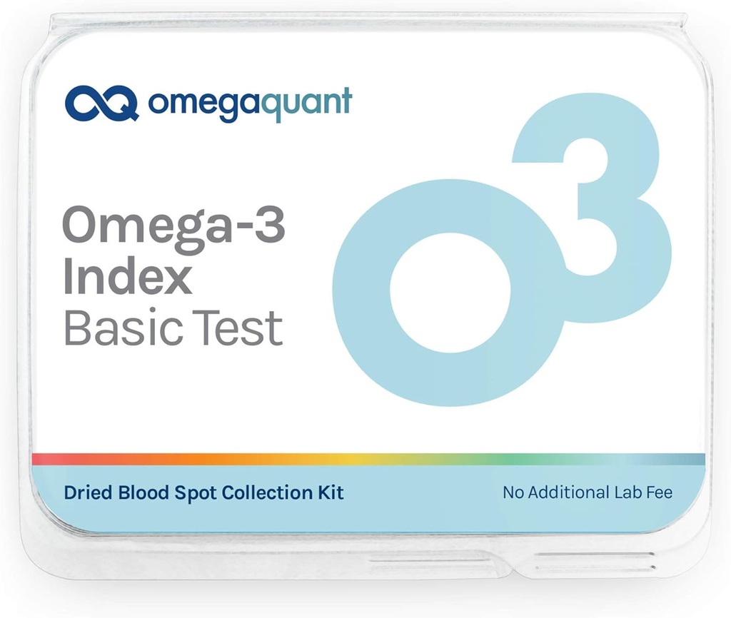 OmegaQuant Omega-3 Index Basic - The Original Omega-3 Blood Test Kit with one Drop of Blood Home Kit, Includes Blood Collection Kit | 1 Omega-3 Test Kit