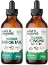 Wild &amp; Organic Horsetail Tincture 4 fl oz &amp; Sting Nettle Root Tincture 4 fl oz