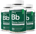 Elementos esenciales Boost Health Supplement - Bone Support and Calcium Supplement with Vitamin D 3, K2, Cissus Quadrangularis for Bone Strength - 270 Capsules (90 Day Supply) (3-Pack)