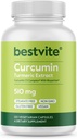 Curcumina BestVITE 510mg (Turquía)(120 cápsulas vegetarianas) con Complejo Curcumin C3 &amp; Bioperina - Estándarizado a 95% Curcuminoides - No Stearates - Vegan - No GMO - Gluten Gratis