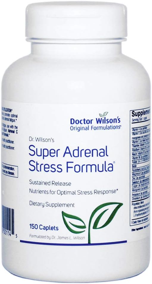 Fórmulas originales de Doctor Wilson Super Adrenal Stress Fórmula 150 caplets Adrenal, HPA Axis, Fatiga y Apoyo energético