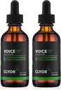 CLYOR Voice37 - Singers Voice Remedy - 2 Pack All Natural Herbal Vocal Booster Formula to Lubricate Soothe and Relieve Hoarseness Dry Itchy Throat - Mejora Cantando y Hablando - 2 oz - VOICE37