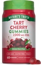 La verdad de la naturaleza Tart Cherry Gummies ← 2000mg ← 60 Conde ← Vegan, No Gluten Suplemento gratuito
