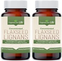 Lignans for Life Flaxseed Lignans for Dogs + SDG - Omega 3 Fatty Acids, High Fiber Antioxidants Ayuda a mejorar Shiny Coat, Digestive & Heart Health Lignans, 35mg, 90 Flaxseed Capsules, 2 Pack