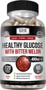Kaya Naturals Gluco saludable con suplemento de Bittermelon Apoyo Niveles y Función saludables, 20 hierbas Vitaminas y Minerales, Acide de Lipoico alfa, Canela, Vitamina C &amp; E, No GMO (120 Conteo)