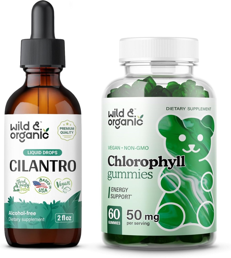 Wild " Organic Cilantro Tincture 2 fl oz " Chlorophyll Gummies