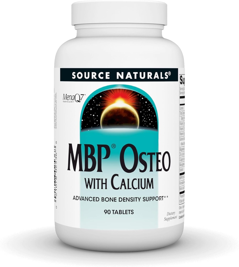 Fuente Naturals MBP Osteo con Calcio, Soporte de Densidad de Hueso Avanzado*, 90 Tabletas