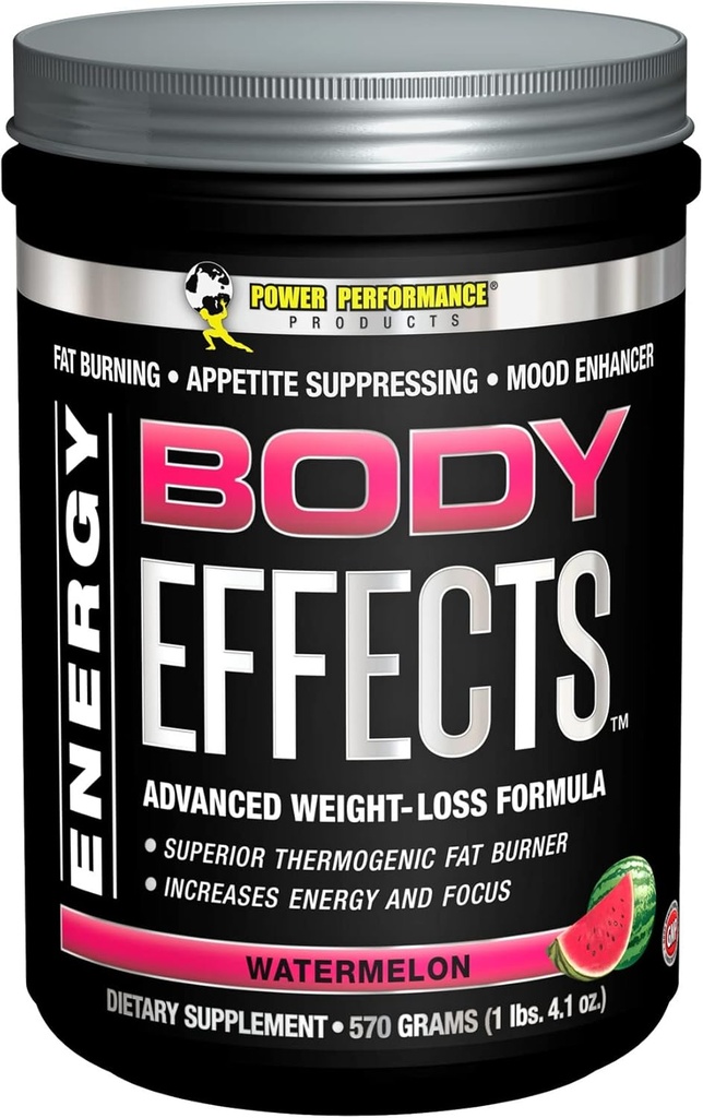 Efectos corporales Pre Workout Suplemento, sandía, 570 gramos (1lbs. 4.1 oz)